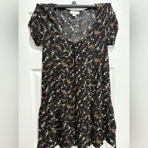 Ivy + Main Floral Black Dress